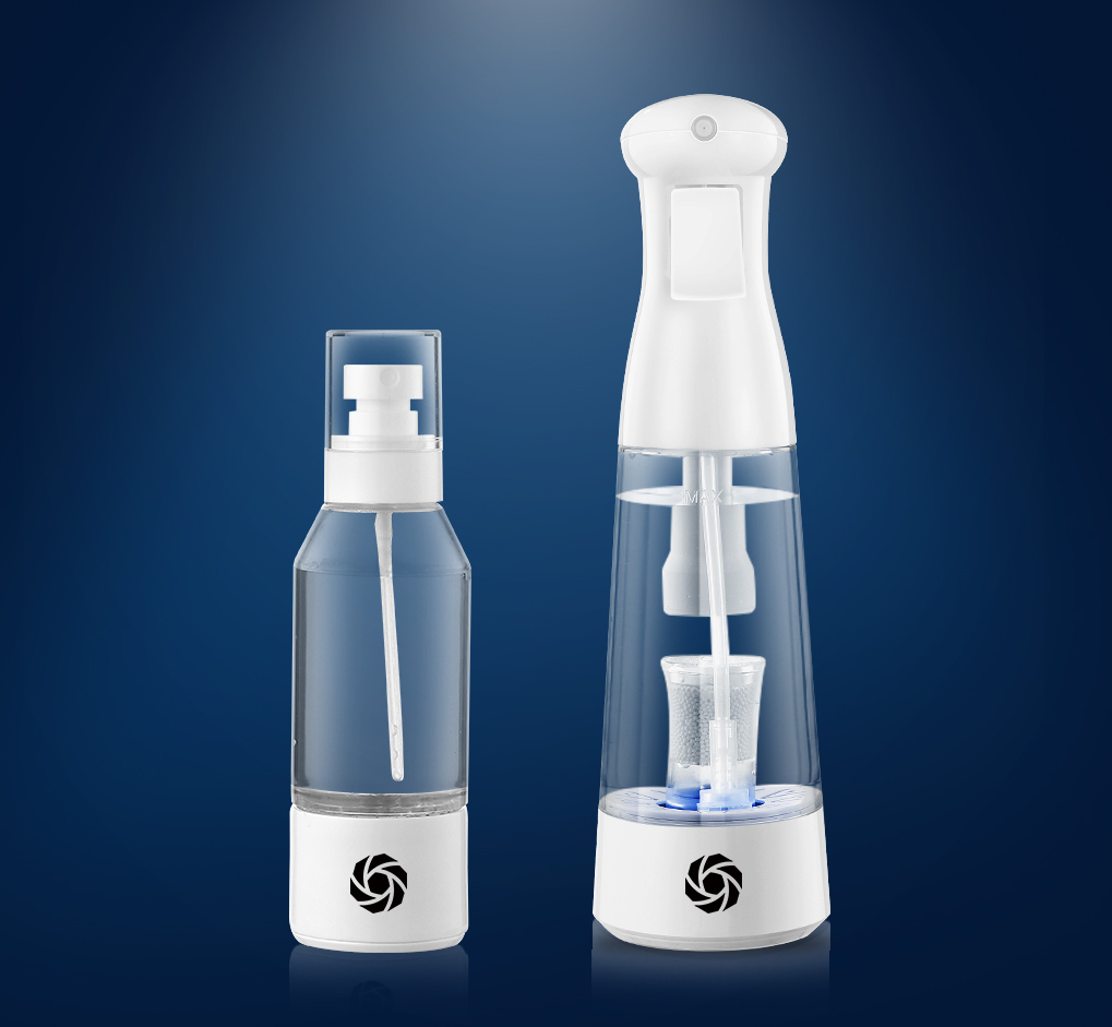 A portable electrolysis device with silver electrodes