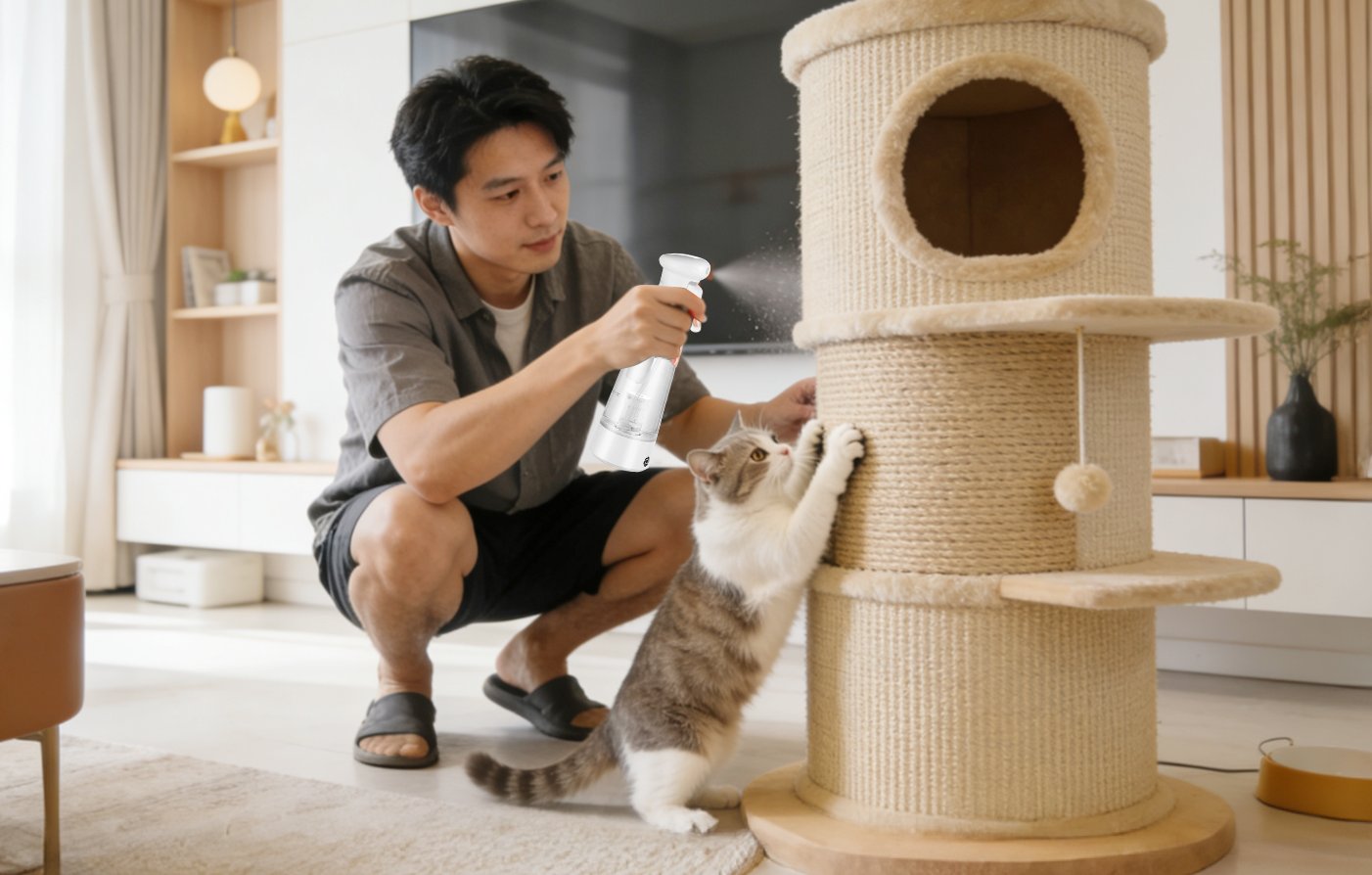 Routine silver water cleaning maintains fresh litter box environment
