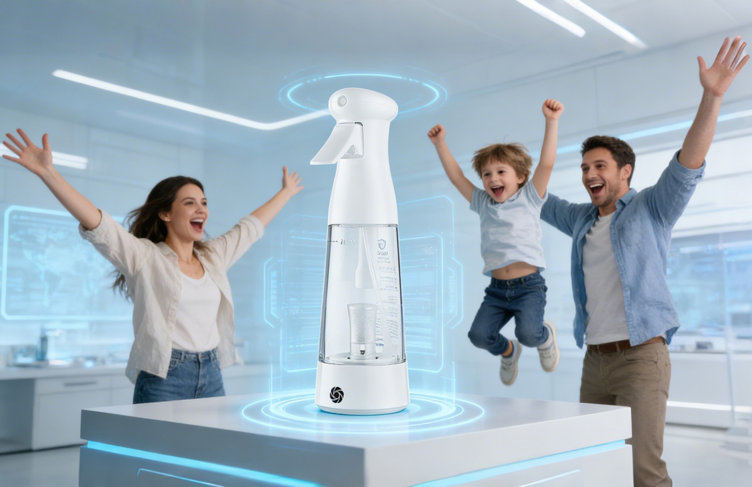 Argentumix generates fresh silver-ion water for sustainable home cleaning